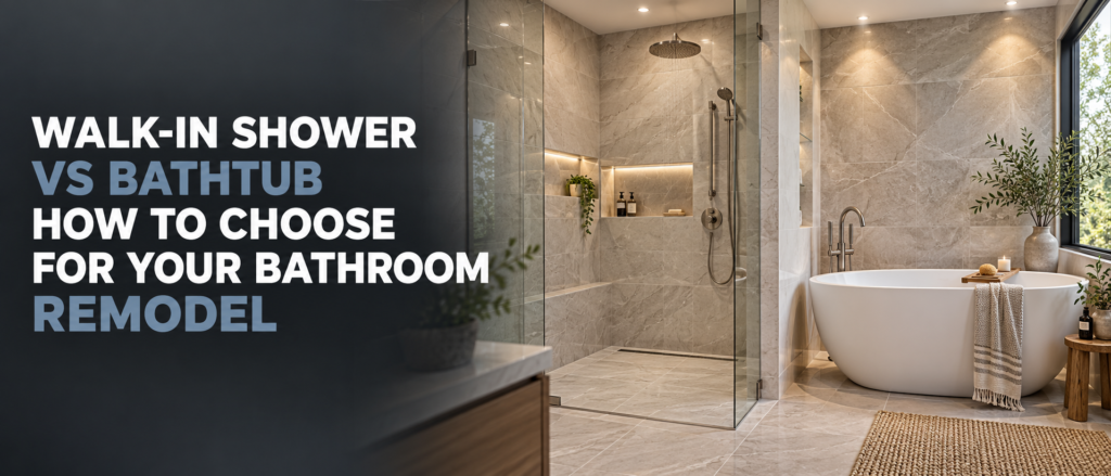Walk-In Shower vs Tub How to Choose for Your Bathroom Remodel
